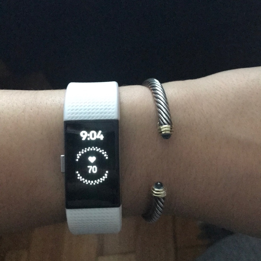 Fitbit charge 2 with heart rate- 3 bands!